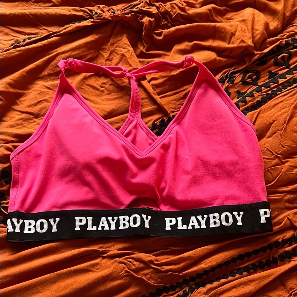 Playboy Women's Pink sports bra